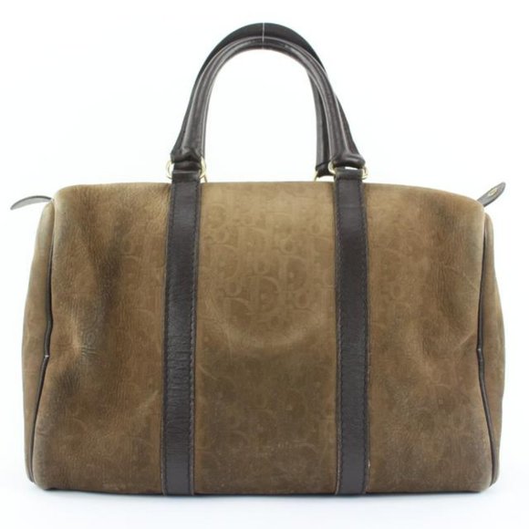 Dior Embossed Suede Monogram Trotter Boston Bag - Picture 7 of 12